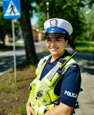 Policjantka ruchu drogowego