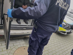 Policjant i zatrzymany w radiowozie