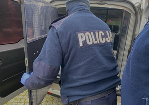 Policjanci przy radiowozie