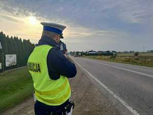 Policjant przy drodze