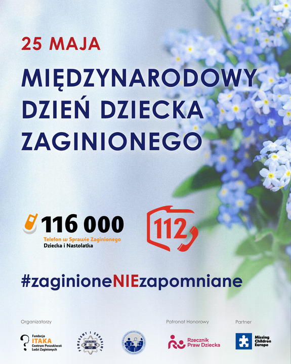 Plakat kampanii #zaginioneNIEzapomniane